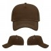 USA-made 5L Brown-White Polycotton Twill baseball cap, virtual view, manufactured in Newark NJ