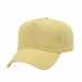 USA-made 5L Safety Green Polycotton Twill baseball cap, 3q view, manufactured in Newark NJ