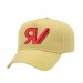 USA-made 5L Safety Green Polycotton Twill baseball cap, decorated view, manufactured in Newark NJ
