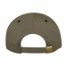 USA-made 5S Khaki-Black Polycotton Twill baseball cap, back view, manufactured in Newark NJ