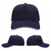 USA-made 5S Navy-White Polycotton Twill baseball cap, virtual view, manufactured in Newark NJ