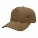 USA-made 5S Khaki Polycotton Twill baseball cap, 3q view, manufactured in Newark NJ