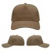 USA-made 5S Khaki Polycotton Twill baseball cap, virtual view, manufactured in Newark NJ