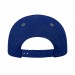 USA-made 5S Royal Blue-Light Gray Polycotton Twill baseball cap, back view, manufactured in Newark NJ