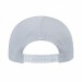 USA-made 5S White-Royal Blue Polycotton Twill baseball cap, back view, manufactured in Newark NJ