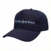 USA-made 5S Navy Polycotton Twill baseball cap, decorated view, manufactured in Newark NJ