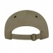 USA-made 5S Khaki-Black Polycotton Twill baseball cap, back view, manufactured in Newark NJ