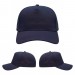 USA-made 5S Navy Polycotton Twill baseball cap, virtual view, manufactured in Newark NJ