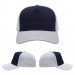 USA-made 5S Navy-White Polycotton Twill baseball cap, virtual view, manufactured in Newark NJ