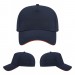 USA-made 5L Navy-Orange Domestic Twill baseball cap, virtual view, manufactured in Newark NJ