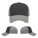 USA-made 5L Dark Gray-Light Gray Domestic Twill baseball cap, virtual view, manufactured in Newark NJ