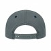 USA-made 5L Light Gray-Navy Domestic Twill baseball cap, back view, manufactured in Newark NJ