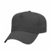 USA-made 5L Dark Gray Domestic Twill baseball cap, 3q view, manufactured in Newark NJ