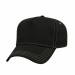 USA-made 5L Black-Light Gray Domestic Twill baseball cap, 3q view, manufactured in Newark NJ