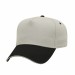 USA-made 5L Putty-Black Domestic Twill baseball cap, 3q view, manufactured in Newark NJ