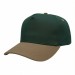 USA-made 5S Hunter Green-Khaki Domestic Twill baseball cap, 3q view, manufactured in Newark NJ