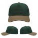 USA-made 5S Hunter Green-Khaki Domestic Twill baseball cap, virtual view, manufactured in Newark NJ