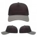 USA-made 5S Dark Gray-Light Gray Domestic Twill baseball cap, virtual view, manufactured in Newark NJ