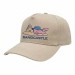 USA-made 5S Putty Domestic Twill baseball cap, decorated view, manufactured in Newark NJ