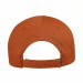USA-made 5S Navy-Orange Domestic Twill baseball cap, back view, manufactured in Newark NJ