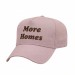 USA-made 5L Pink Organic Twill baseball cap, decorated view, manufactured in Newark NJ