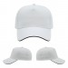 USA-made 5L White-Black Organic Twill baseball cap, virtual view, manufactured in Newark NJ