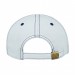 USA-made 5L White-Royal Blue Organic Twill baseball cap, back view, manufactured in Newark NJ