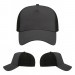 USA-made 5L Dark Gray-Black Organic Twill baseball cap, virtual view, manufactured in Newark NJ