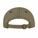 USA-made 5L Khaki-Black Organic Twill baseball cap, back view, manufactured in Newark NJ
