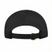 USA-made 5L Black-Khaki Organic Twill baseball cap, back view, manufactured in Newark NJ