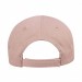 USA-made 5L Pink Organic Twill baseball cap, back view, manufactured in Newark NJ