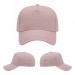 USA-made 5L Pink Organic Twill baseball cap, virtual view, manufactured in Newark NJ