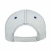 USA-made 5L White-Royal Blue Organic Twill baseball cap, back view, manufactured in Newark NJ