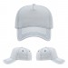 USA-made 5L White-Royal Blue Organic Twill baseball cap, virtual view, manufactured in Newark NJ