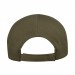 USA-made 5L Olive Organic Twill baseball cap, back view, manufactured in Newark NJ