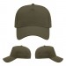 USA-made 5L Olive Organic Twill baseball cap, virtual view, manufactured in Newark NJ