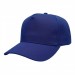 USA-made 5S Royal Blue Organic Twill baseball cap, 3q view, manufactured in Newark NJ