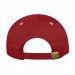 USA-made 5S Red-White Organic Twill baseball cap, back view, manufactured in Newark NJ