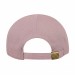 USA-made 5S Pink Organic Twill baseball cap, back view, manufactured in Newark NJ