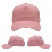 USA-made 5S Pink Organic Twill baseball cap, virtual view, manufactured in Newark NJ