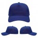 USA-made 5S Royal Blue Organic Twill baseball cap, virtual view, manufactured in Newark NJ