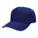 USA-made 5S Royal Blue-Light Gray Organic Twill baseball cap, 3q view, manufactured in Newark NJ