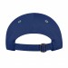 USA-made 5S Royal Blue-Light Gray Organic Twill baseball cap, back view, manufactured in Newark NJ
