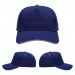 USA-made 5S Royal Blue-Light Gray Organic Twill baseball cap, virtual view, manufactured in Newark NJ
