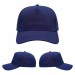 USA-made 5S Royal Blue Organic Twill baseball cap, virtual view, manufactured in Newark NJ