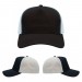 USA-made 5S Black-White Organic Twill baseball cap, virtual view, manufactured in Newark NJ