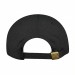 USA-made 5L Black Ripstop baseball cap, back view, manufactured in Newark NJ