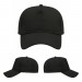 USA-made 5L Black Ripstop baseball cap, virtual view, manufactured in Newark NJ