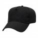 USA-made 5L Black Ripstop baseball cap, 3q view, manufactured in Newark NJ