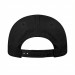 USA-made 5L Black Ripstop baseball cap, back view, manufactured in Newark NJ